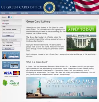 جرين كارد - Green card lottery